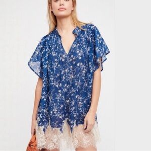 FREE PEOPLE Marigold Mini Dress Blue NWT Size XS